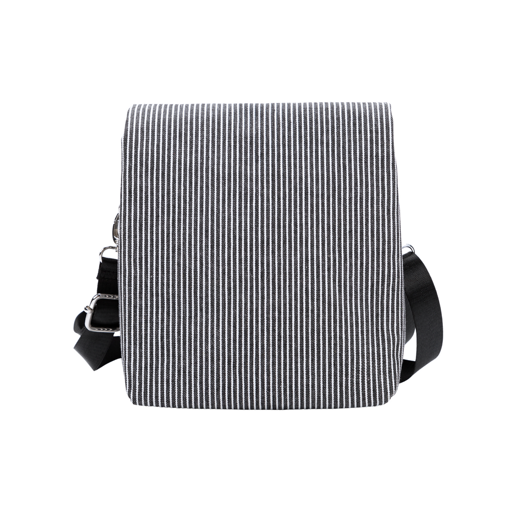 Black and white striped lunch bag online